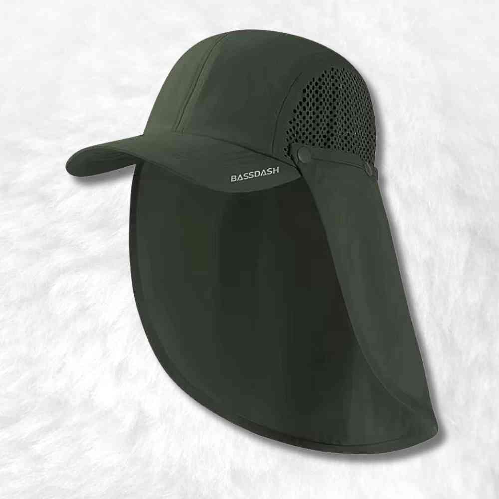 Casquette Protège Nuque vert foncé