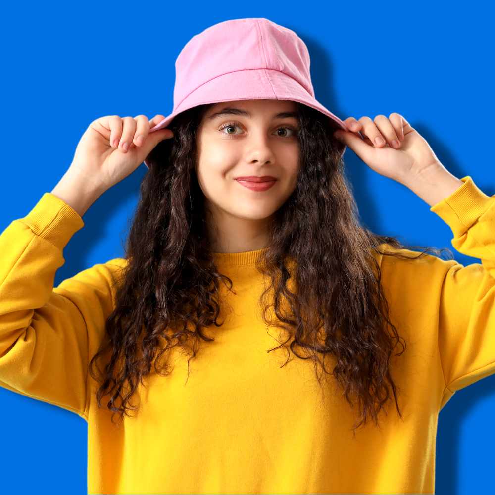 chapeau bob sur une femme.