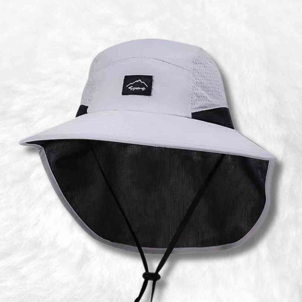 Chapeau Bob Protège Nuque gris clair