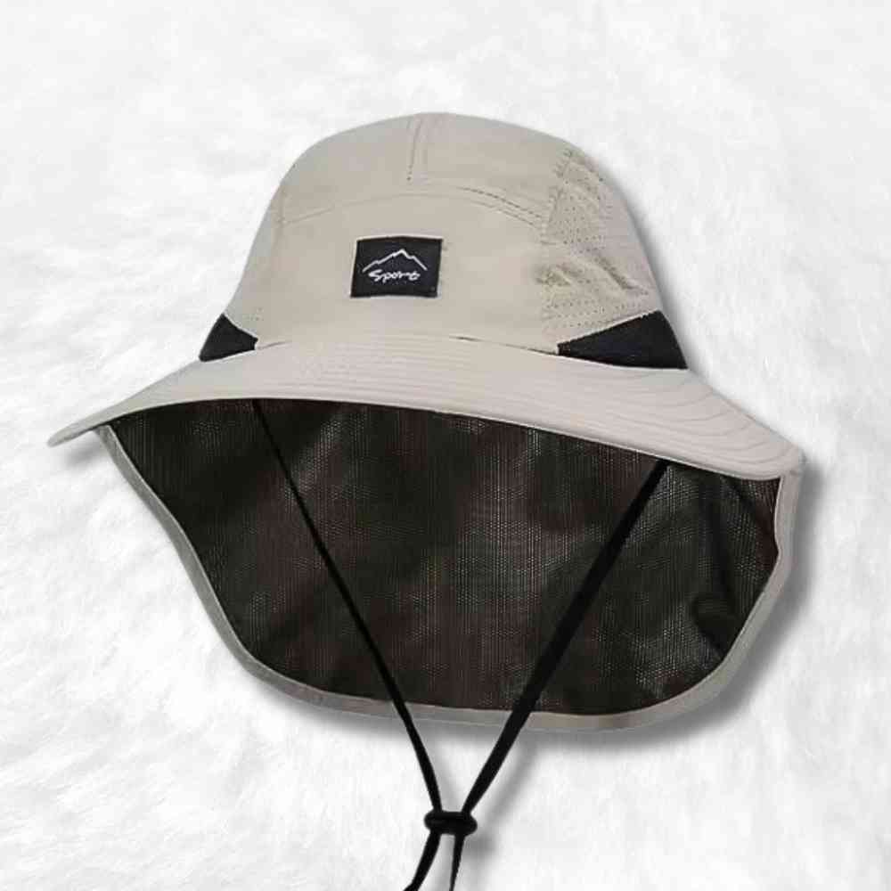 Chapeau Bob Protège Nuque taupe
