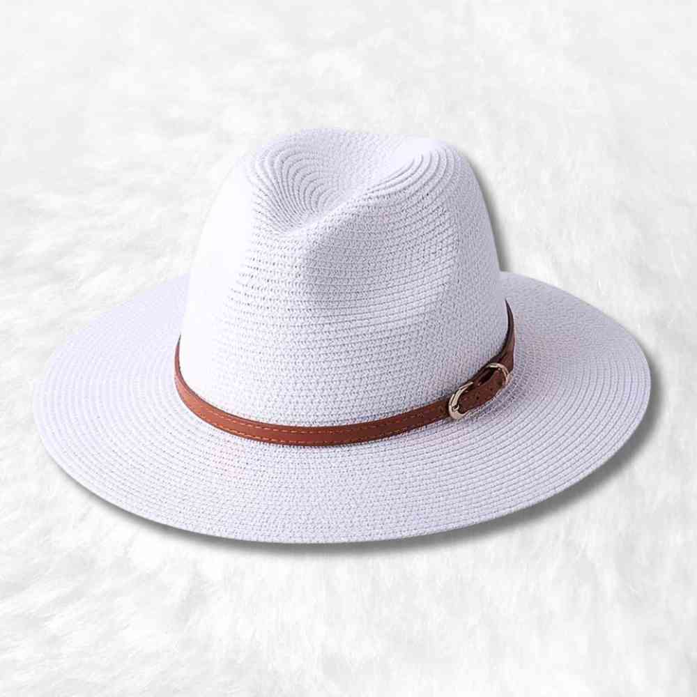 Chapeau de Paille Fedora blanc