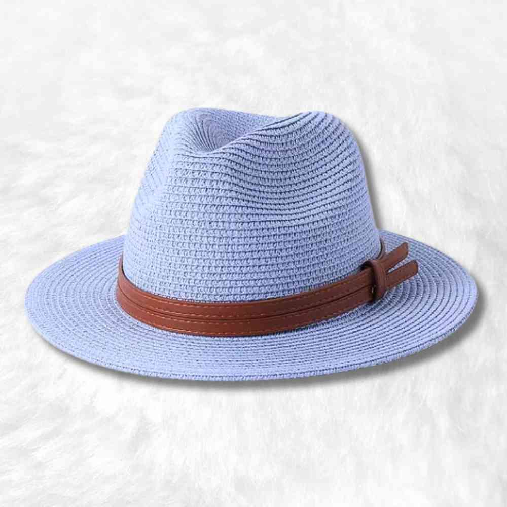 Chapeau de Paille Fedora Bleu