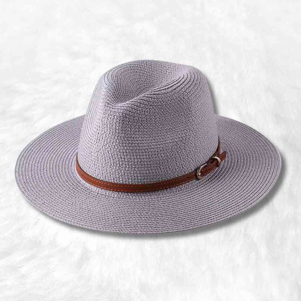 Chapeau de Paille Fedora Femme gris
