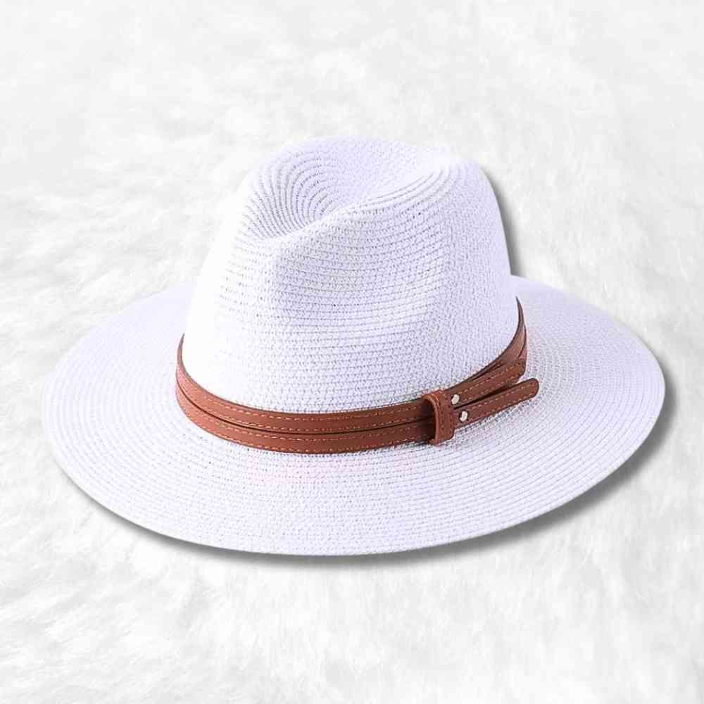 Chapeau de Paille Fedora Homme blanc
