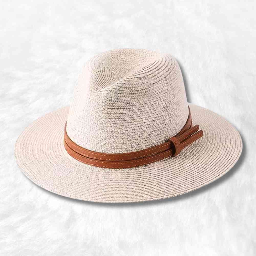 Chapeau de Paille Fedora Homme crème