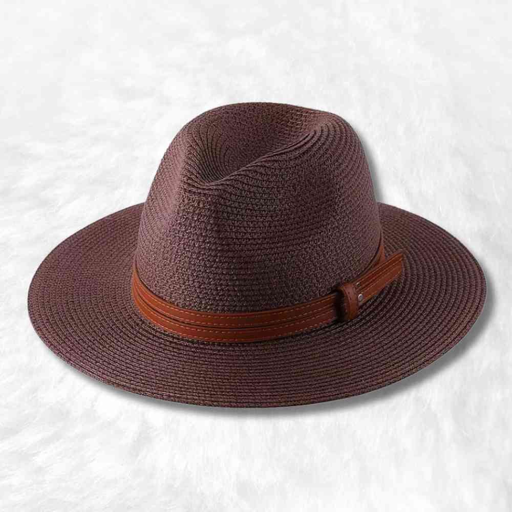 Chapeau de Paille Fedora marron