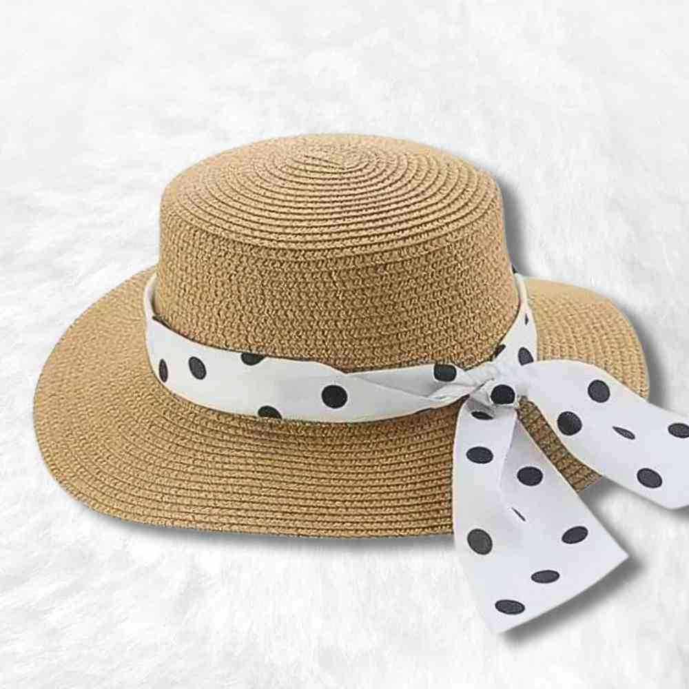 Chapeau de Paille Femme Vintage beige