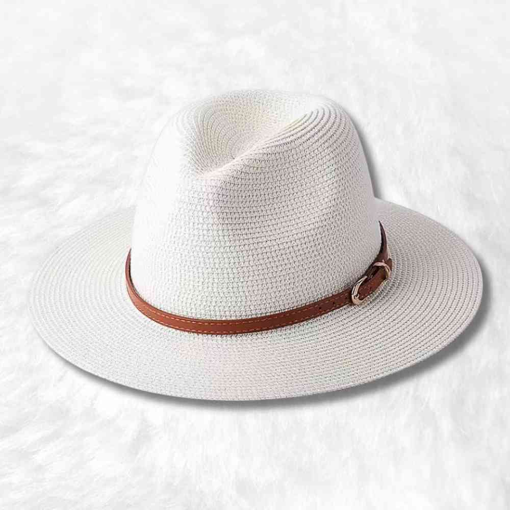 Chapeau de Paille Fedora Femme crème