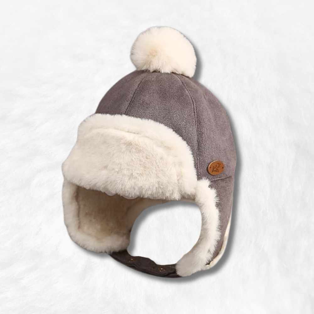 Chapka avec Pompon Gris