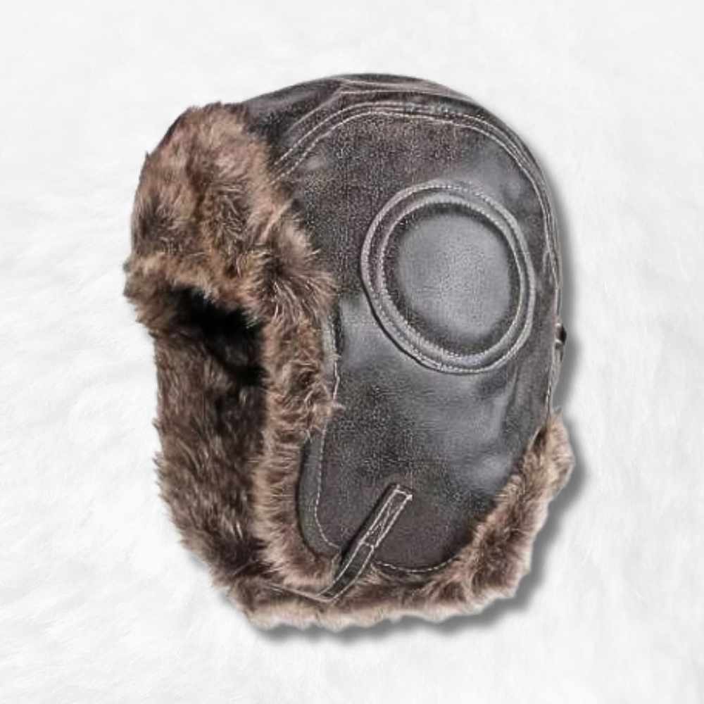 Chapka Homme Aviateur café
