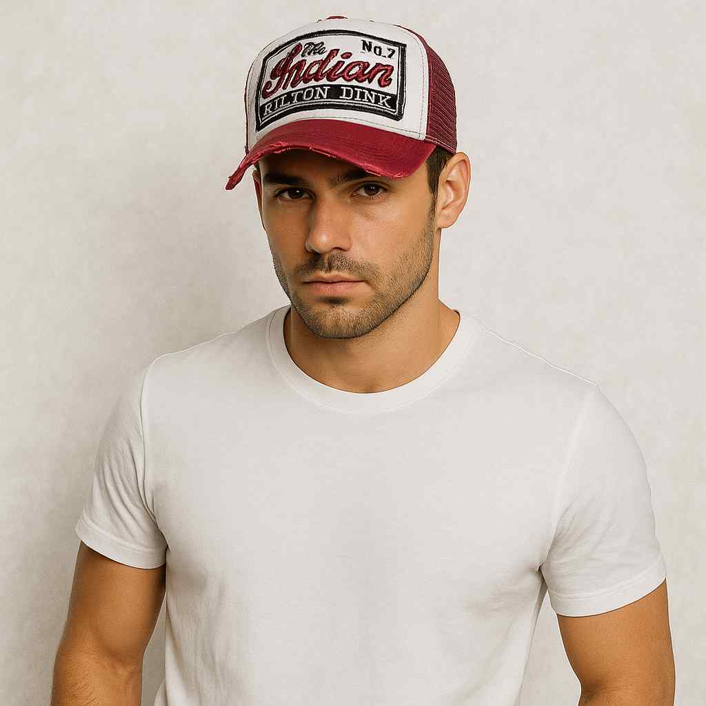 Casquette Trucker Vintage rouge