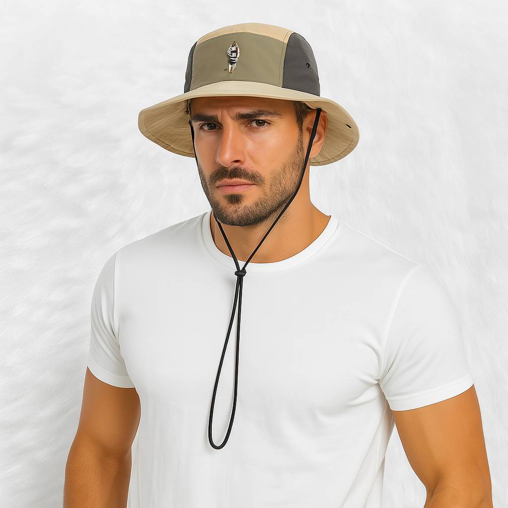 Un homme porte le Bob Minimaliste beige