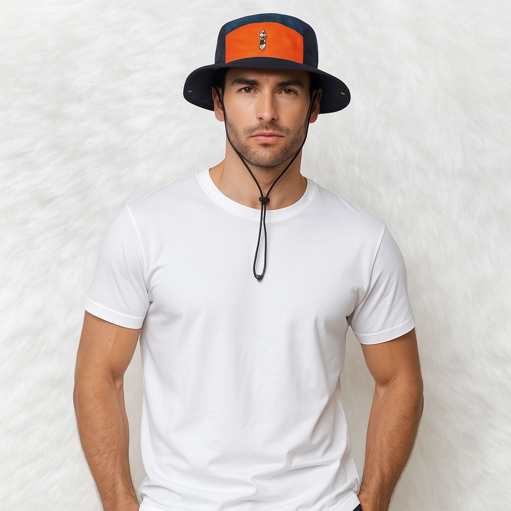 uN HOMME PORTE LE Bob Minimaliste​ orange