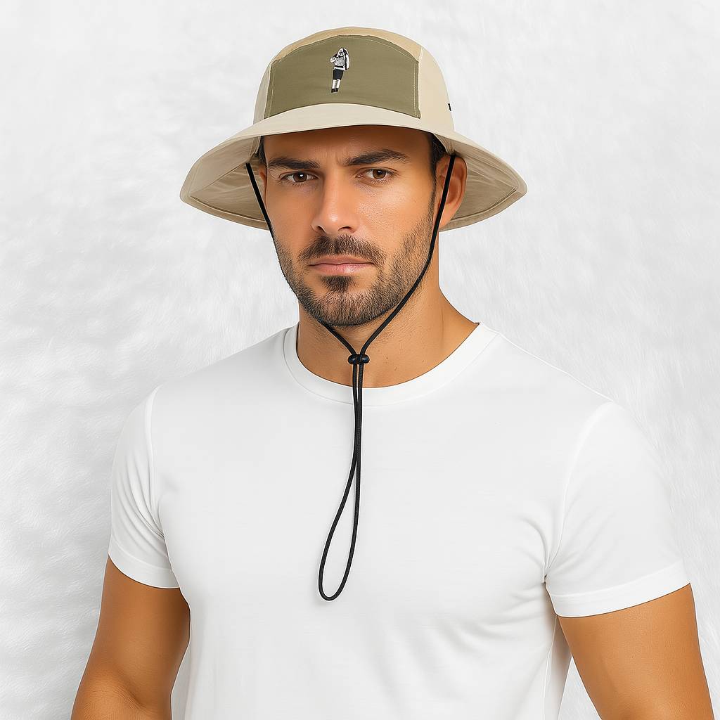 Un homme porte le Bob Minimaliste vert