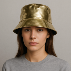 Une femme porte le Bob de Pluie Gold