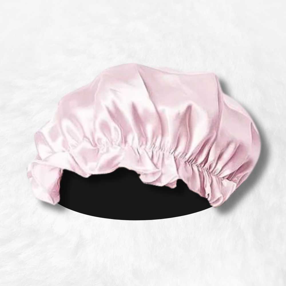 Bonnet en Soie Rose Pale Charlotte.