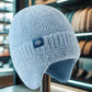 Bonnet Cache Oreille en Laine Bleue