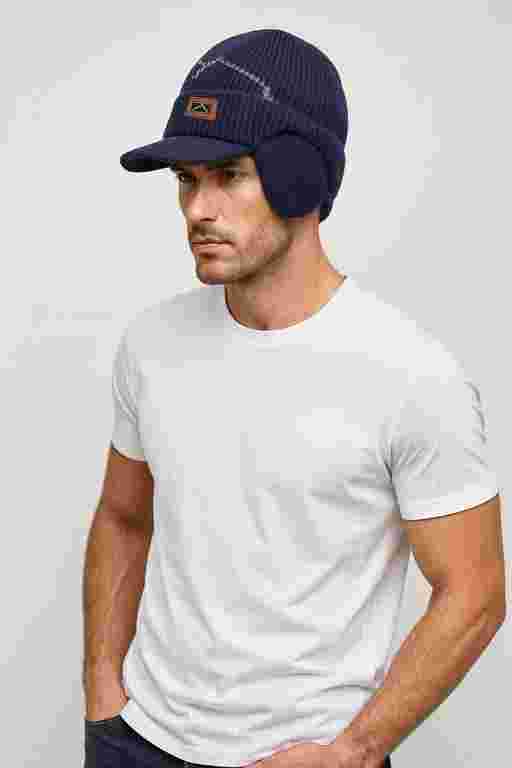 Un homme porte le Bonnet Casquette Skullies Bleu