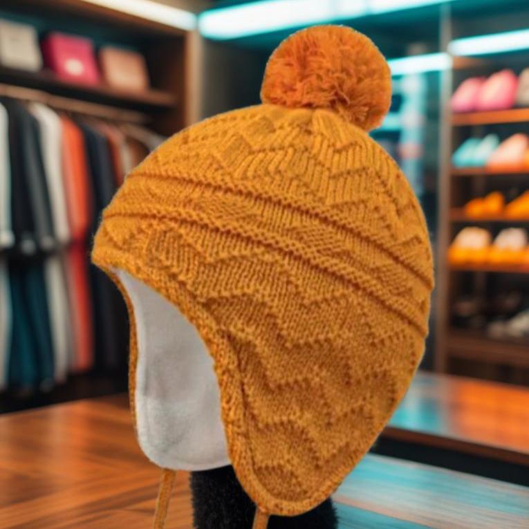 Bonnet Péruvien Jaune pour Enfant 