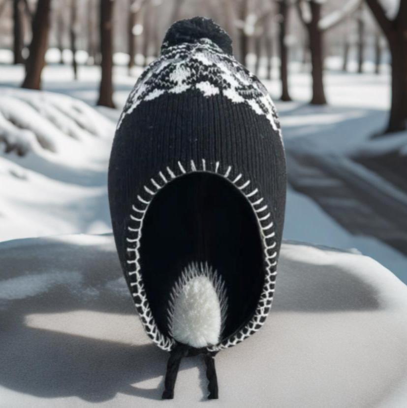 Bonnet Péruvien à Pompon Noir 