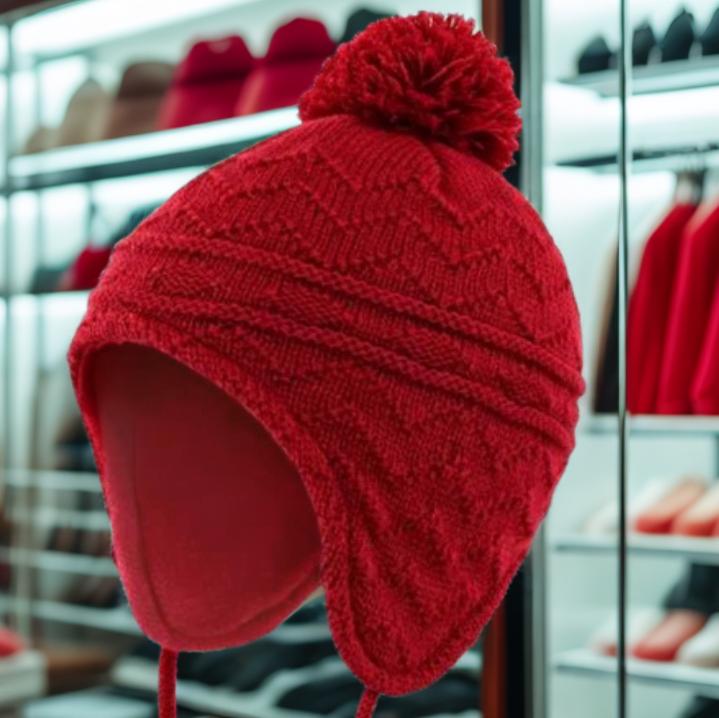 Bonnet Péruvien Rouge pour Enfant 