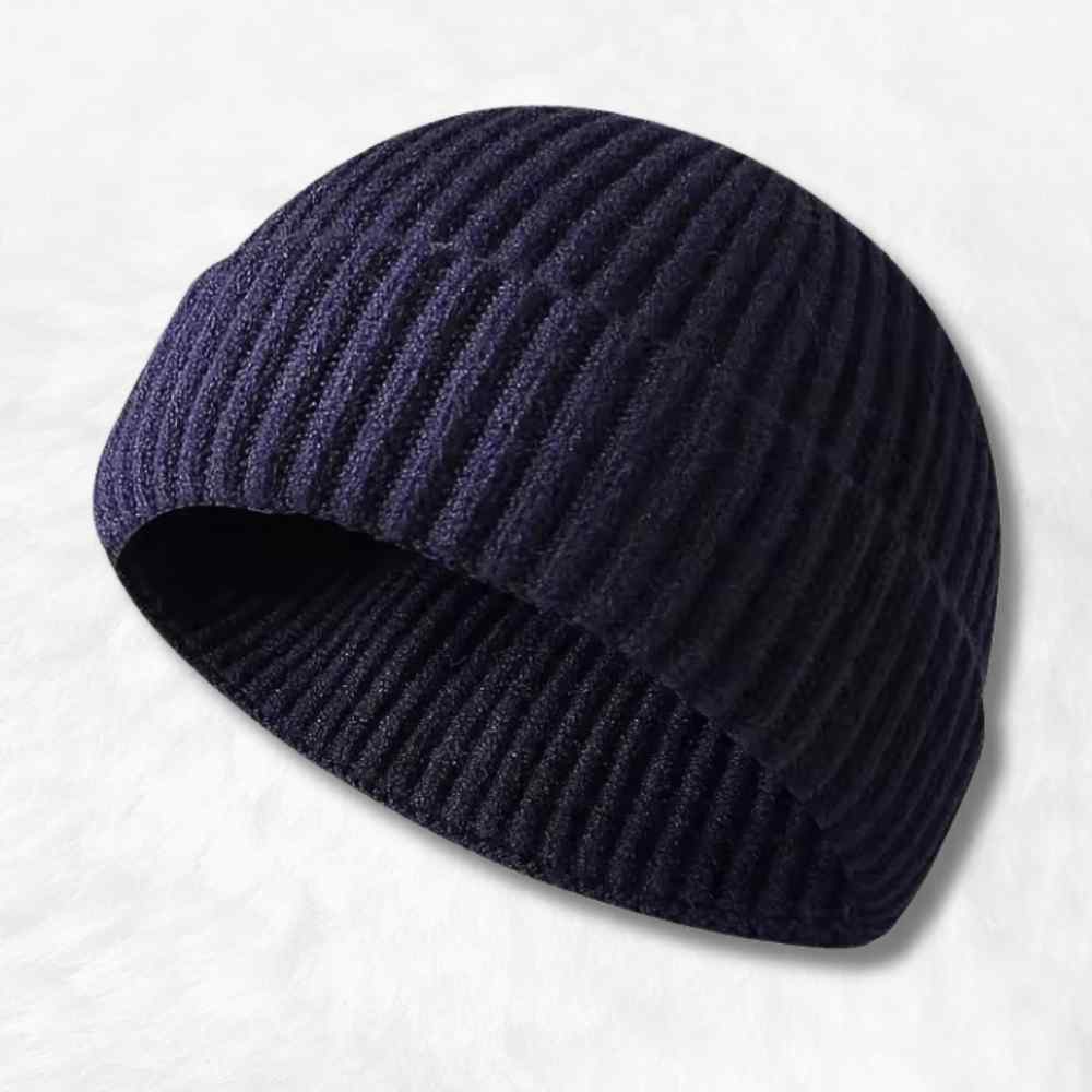 Bonnet Court Tricot bleu nuit