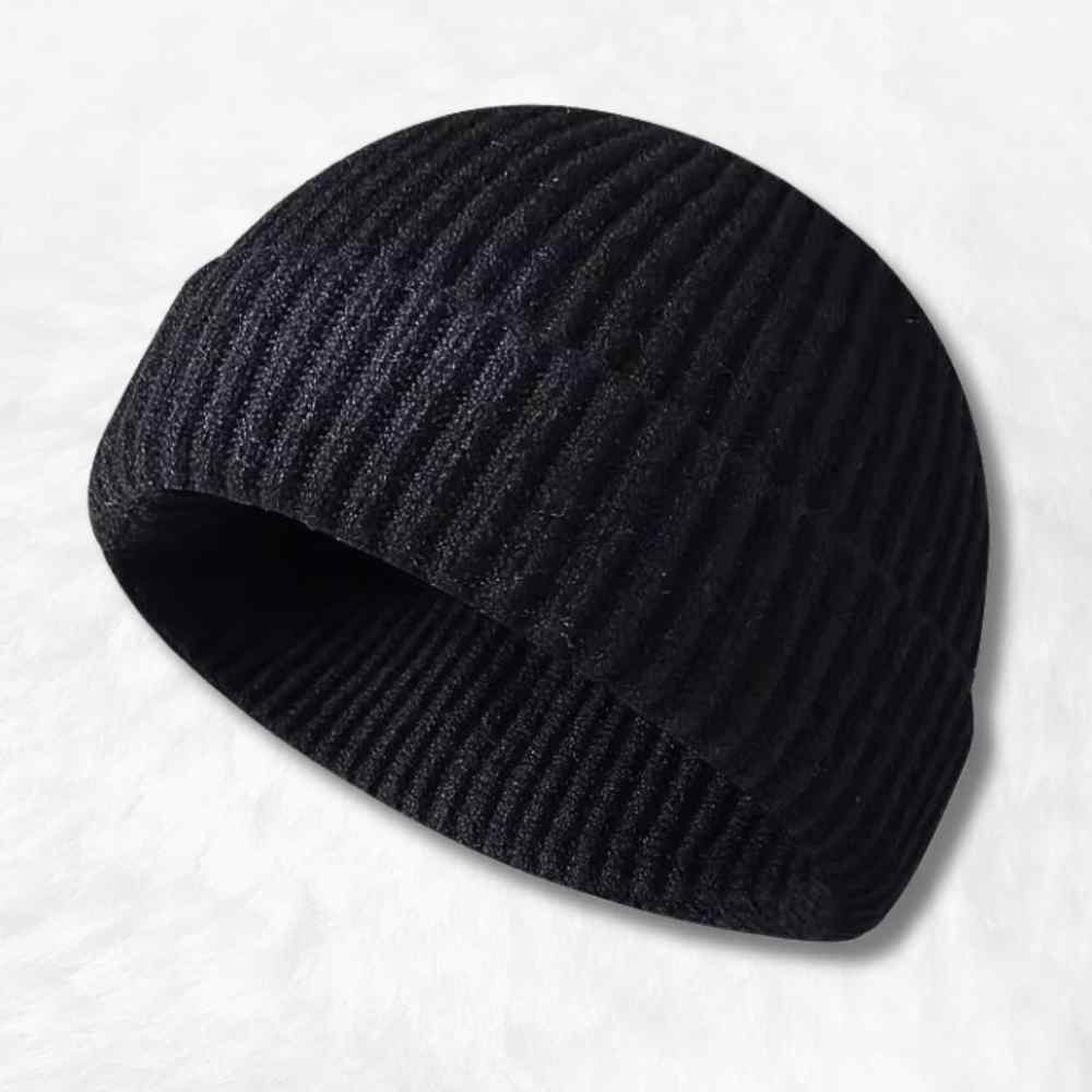 Bonnet Court Tricot noir