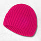 Bonnet Tricot rose fluo