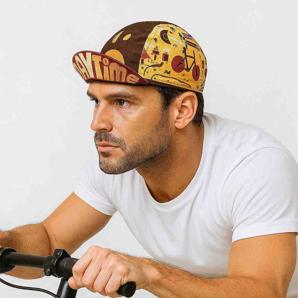 Un homme porte la Casquette Cyclisme Joueur