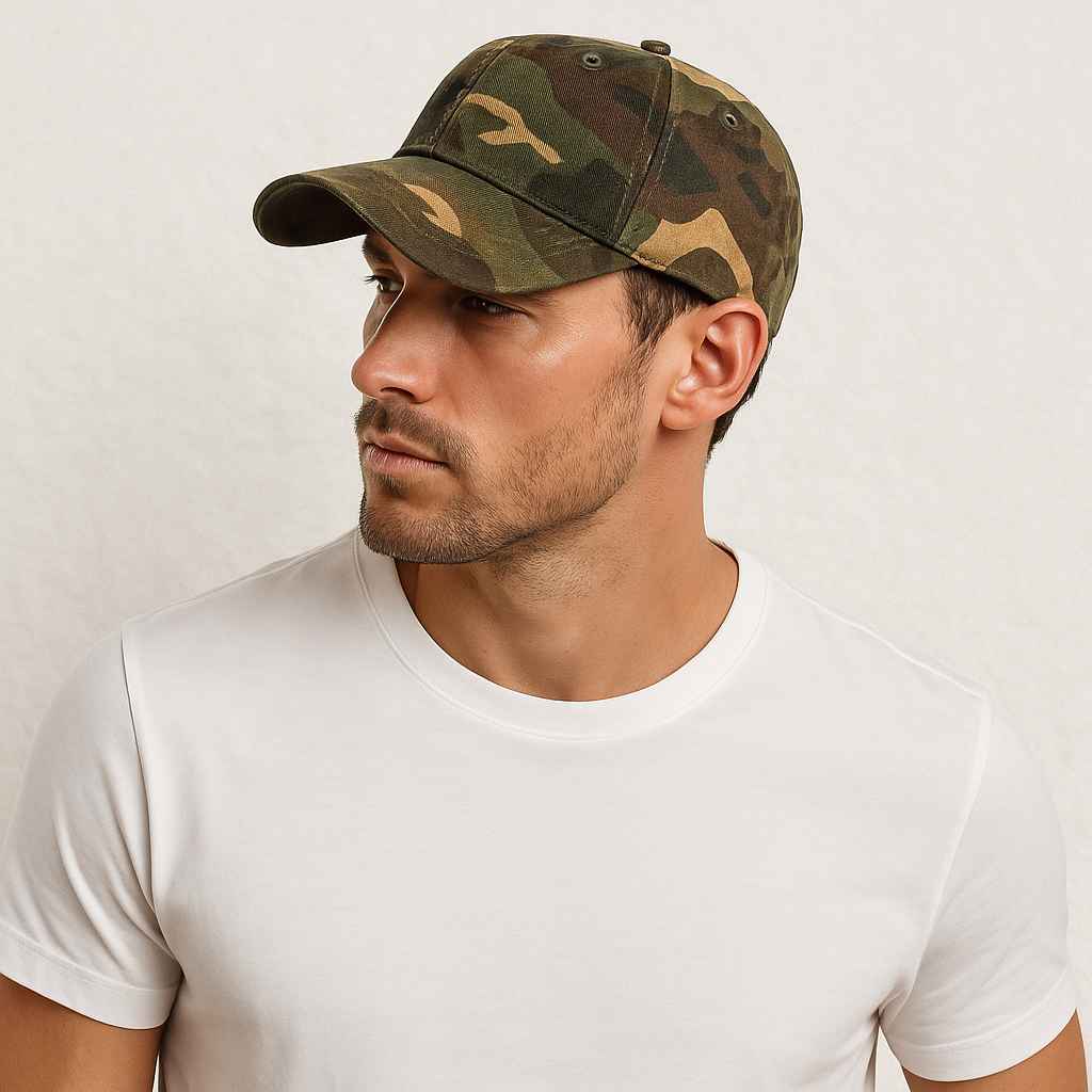 Un homme porte la Casquette Militaire Armée