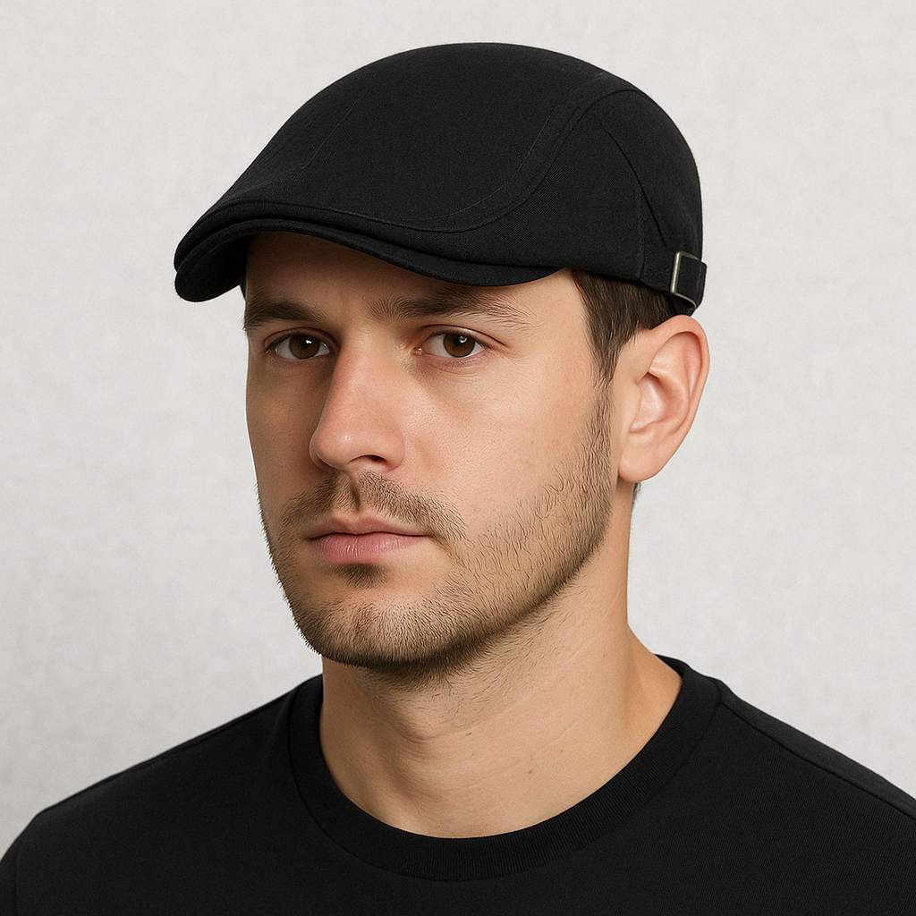  Un homme porte la Casquette Plate Chasse.
