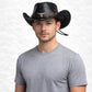 Un homme porte Chapeau Cowboy Homme cuir​ noir