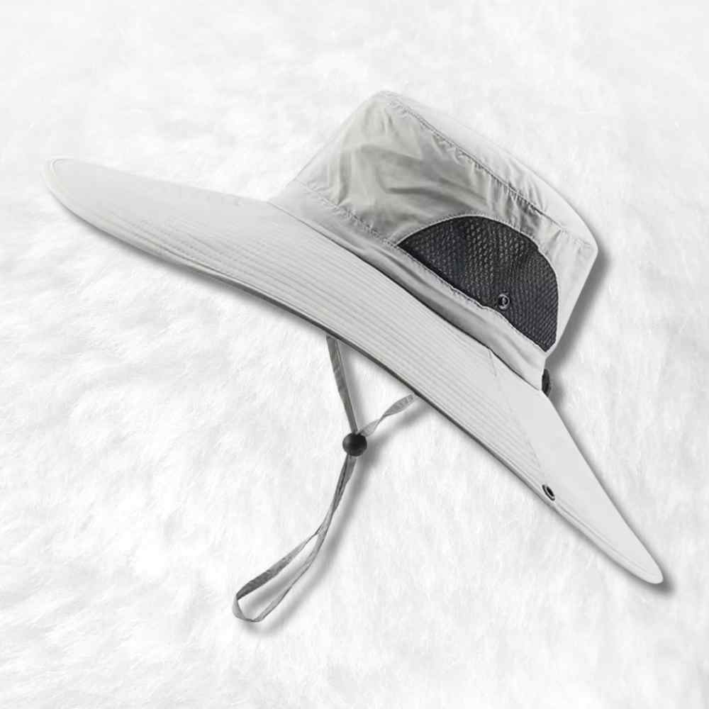 Chapeau safari anti uv gris