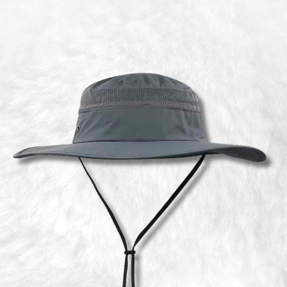 Chapeau safari respirant gris
