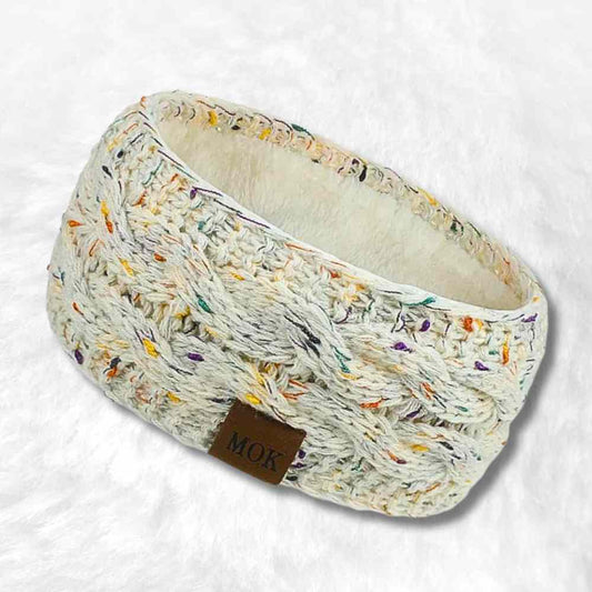 Bandeau Cache Oreille Femme blanc