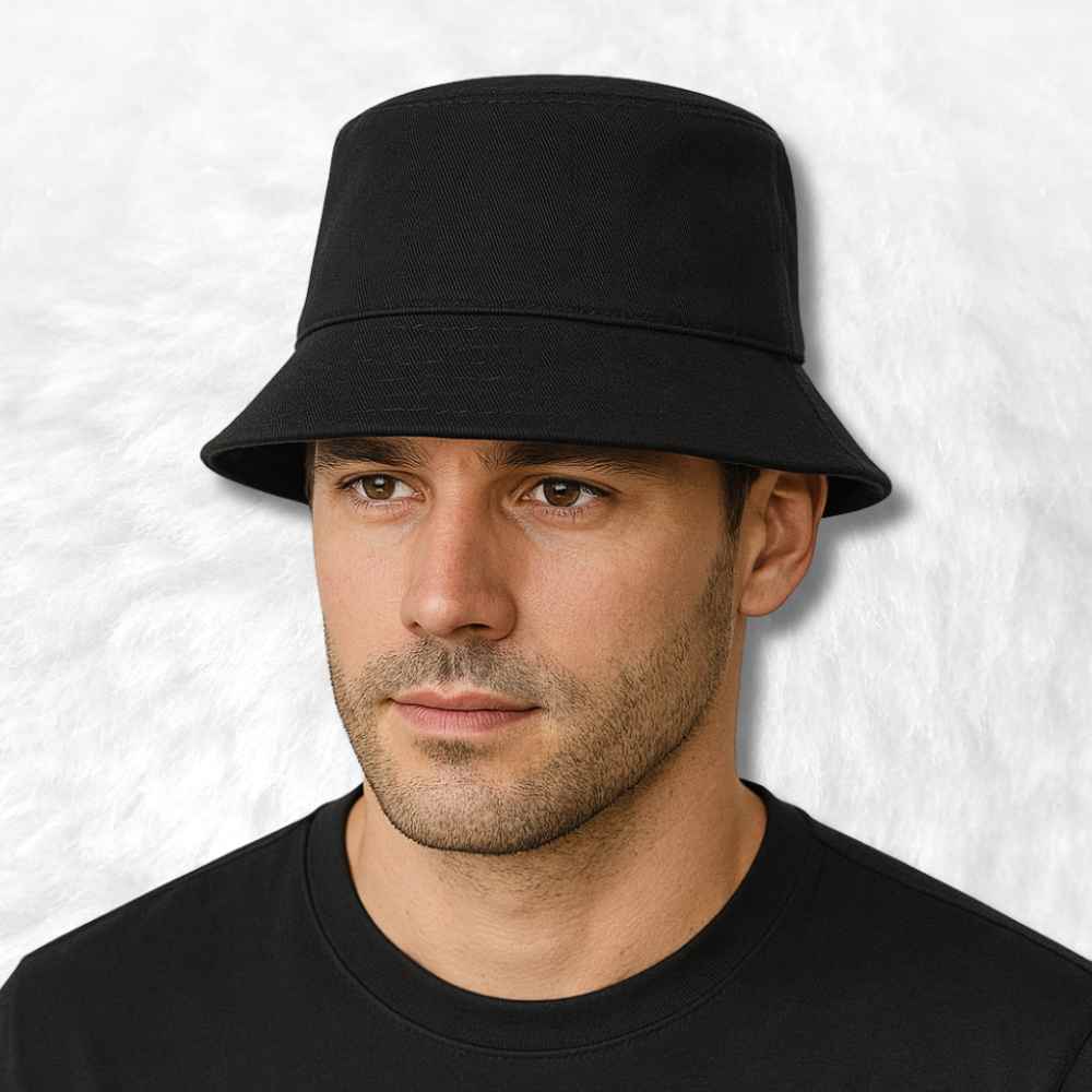 Bob grande taille noir porté par un homme
