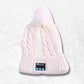 Bonnet Bluetooth Pompon blanc