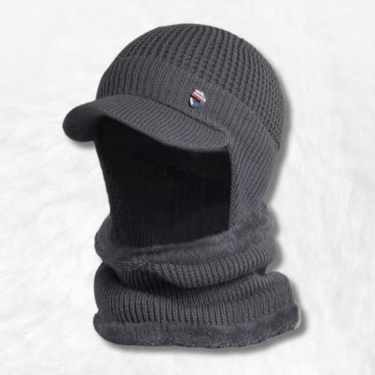 Bonnet et écharpe pour Homme Gris