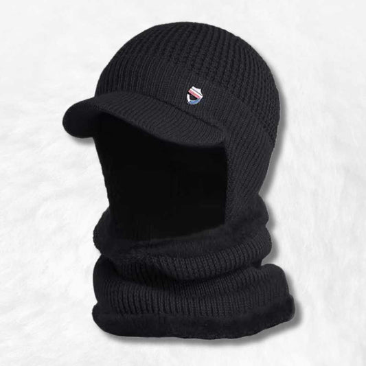 Bonnet et écharpe pour Homme Noir