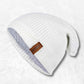 Bonnet Long Blanc avec Doublure.