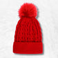 Bonnet rouge femme.