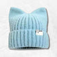 Bonnet à Oreilles de Chat​ bleu