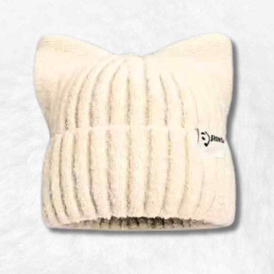 Bonnet à Oreilles de Chat​ crème