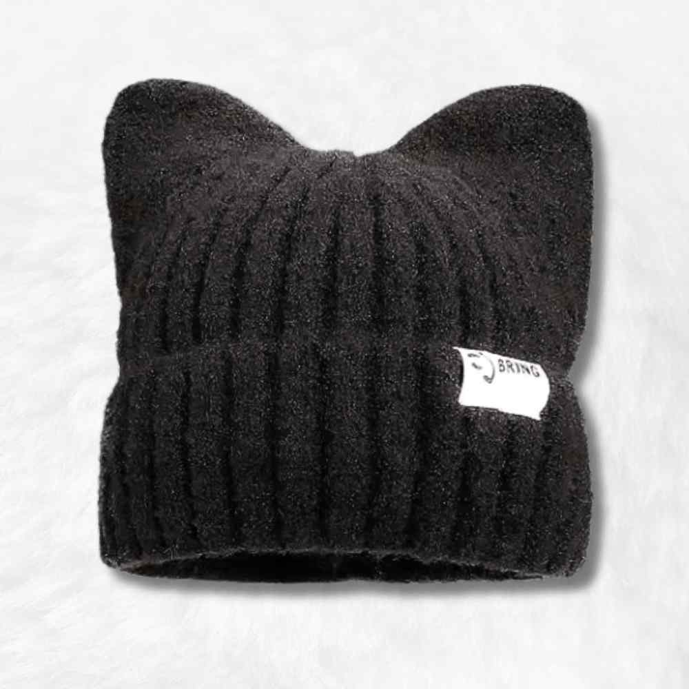 Bonnet à Oreilles de Chat​ noir