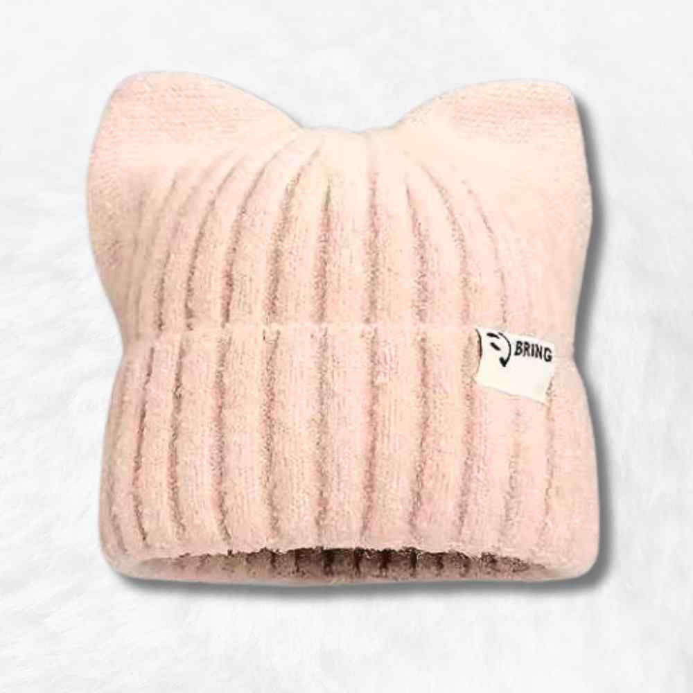 Bonnet à Oreilles de Chat​ rose