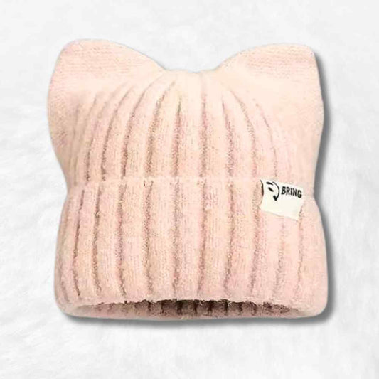 Bonnet à Oreilles de Chat​ rose