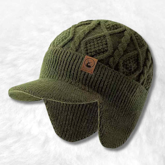 Bonnet Casquette Crochet vert