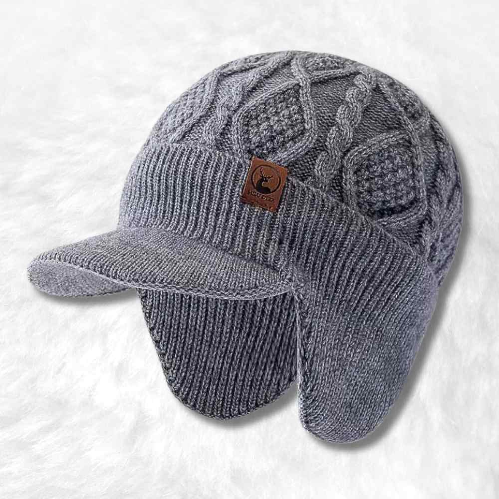 Bonnet Casquette Femme Crochet gris