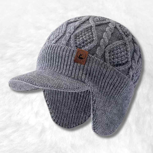 Bonnet Casquette Femme Crochet gris