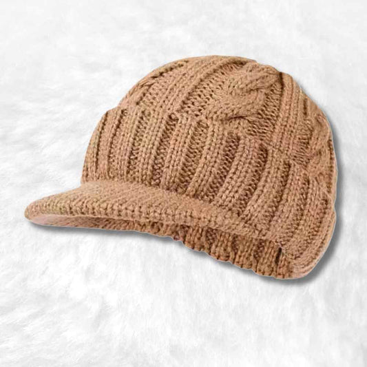 Bonnet Casquette Tricot beige​
